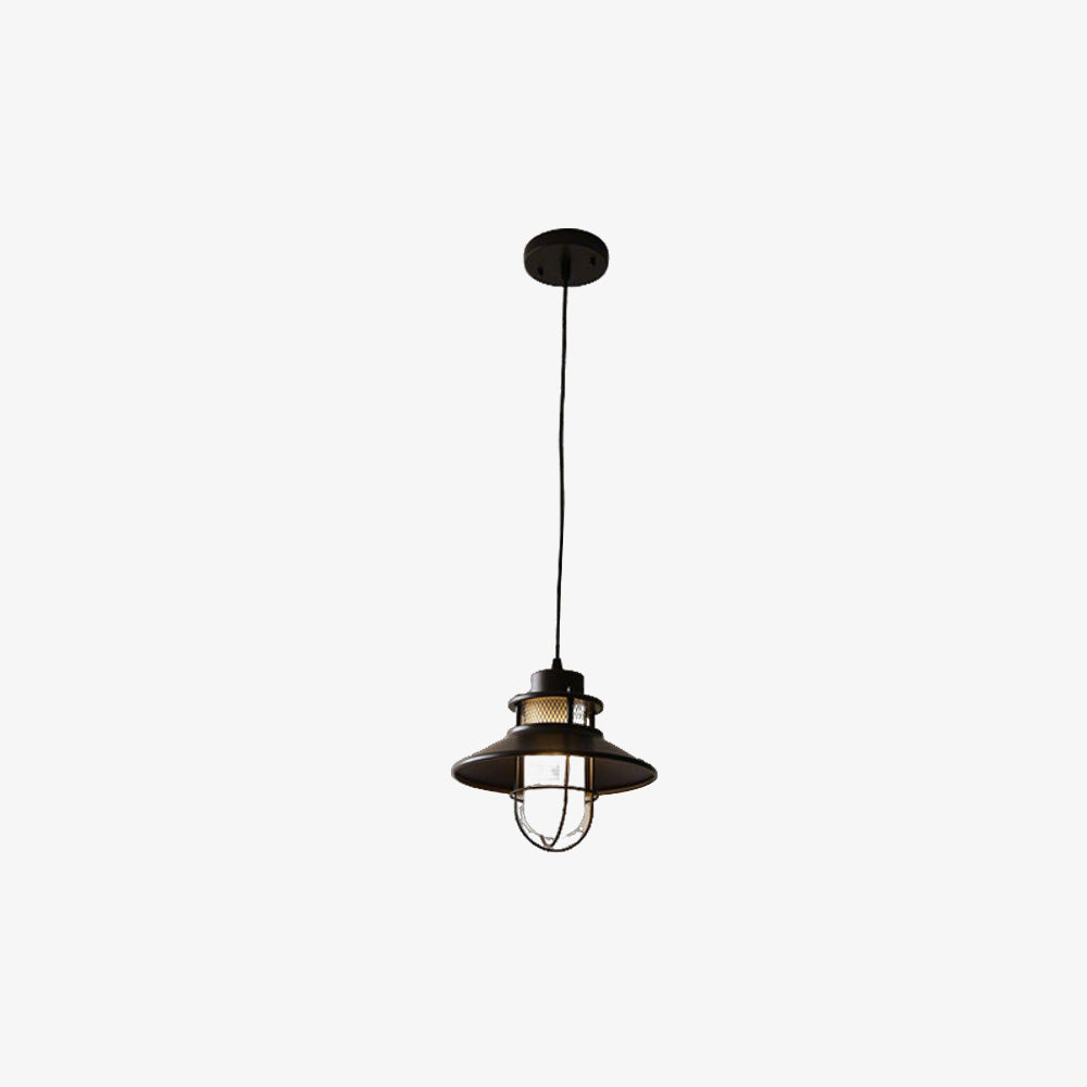 IP65 Waterproof Black Metal Cage Light Outdoor Pendant Lighting