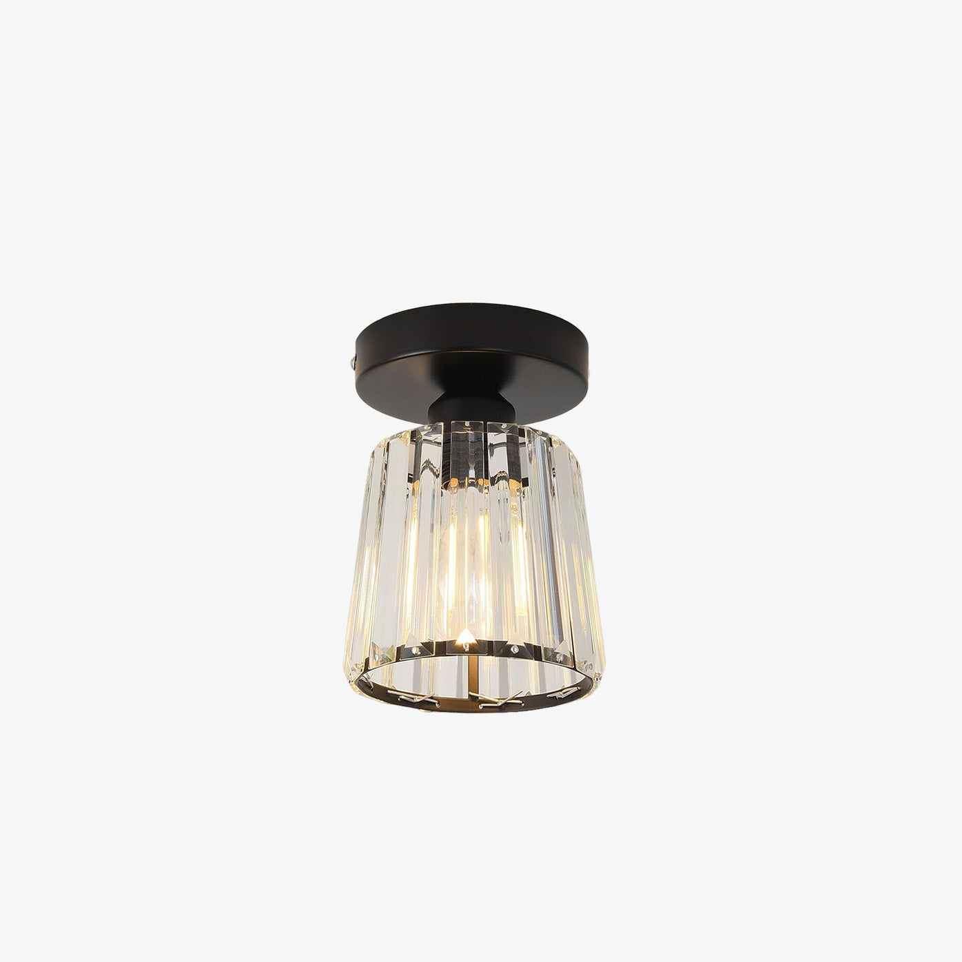 Minimalist Crystal Flush Mount Ceiling Lights for Bedroom Hallway