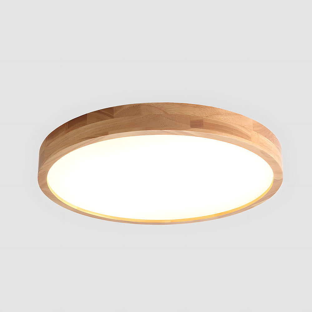 Ultra-thin Wood LED Flush Mount Ceiling Lamp