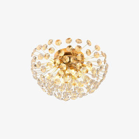 Elegant Gold Flush Mount Crystal Ceiling Lights for Living Room
