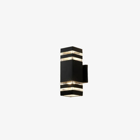 Contemporary IP65 Black Vertical Acrylic Outdoor Wall Lights for Garden Entryway