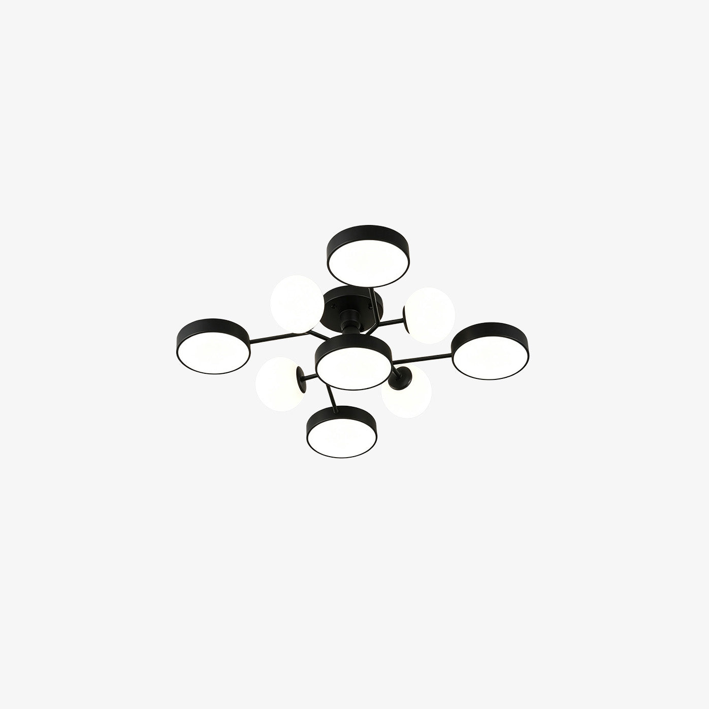 Modern Multi Arm Glass LED Flush Mount Ceiling Lights for Living Room