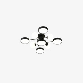 Modern Multi Arm Glass LED Flush Mount Ceiling Lights for Living Room