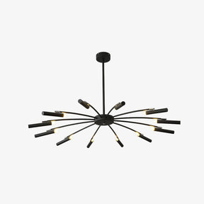 Modern Radial Multi-Light Iron Ceiling Light for Living Room