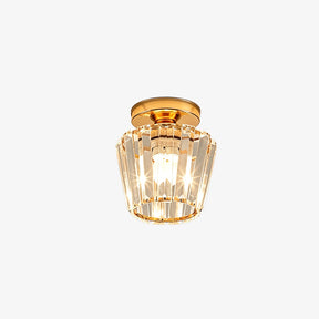 Modern Crystal Flush Mount Light Luxury Prism Ceiling Lamp for Hallway