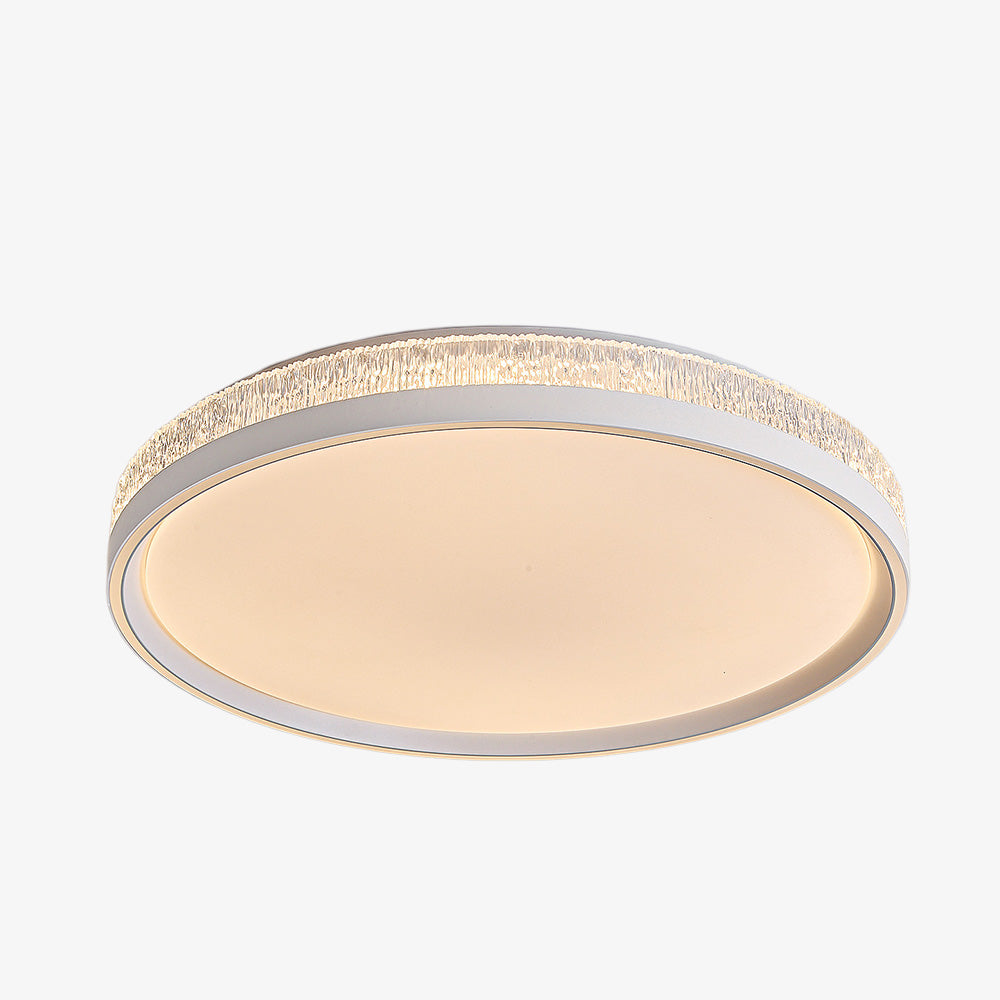 Modern Luxury Crushed Crystal Halo LED Flush Ceiling Lights for Bedroom