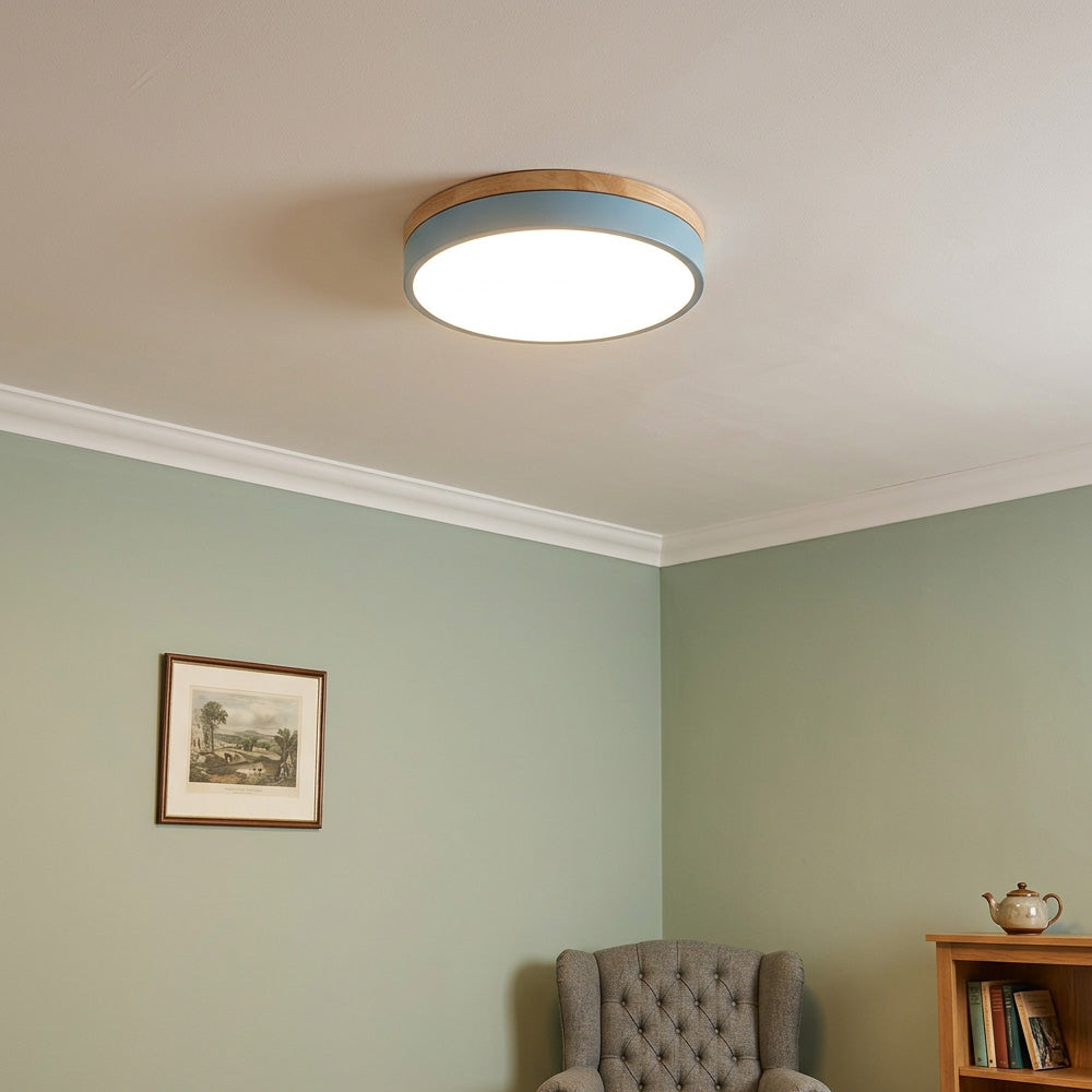 Aria Wood Flush Mount Ceiling Lamp