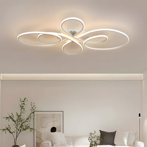 Modern Atmospheric Bow Metal LED Ceiling Light For Living Room