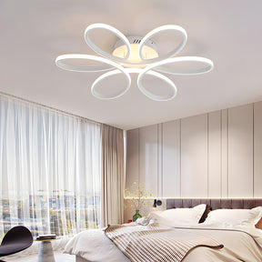 Minimalist Petal Metal LED Living Room Ceiling Light