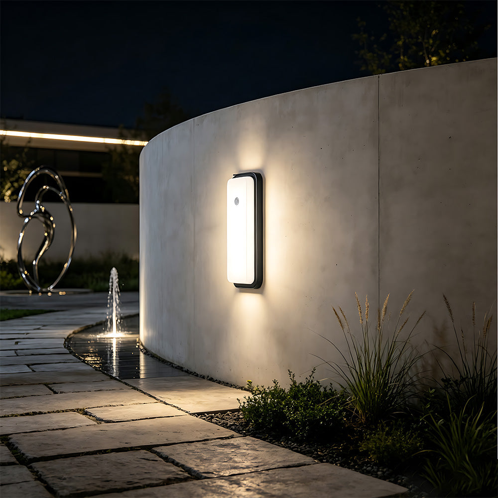 Stylish IP65 Aluminium PIR LED Outdoor Wall Lights for Patio