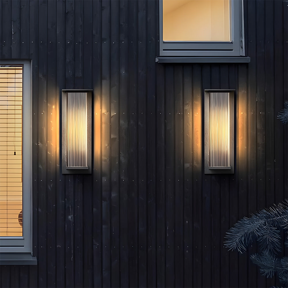 Minimalist Rectangle IP65 Waterproof Outdoor Lighting For Wall, Dusk-to-Dawn