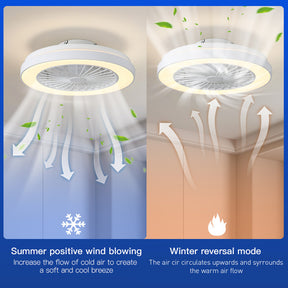 Modern LED 6-Speed Adjustable Ceiling Fan Light, Dimmable
