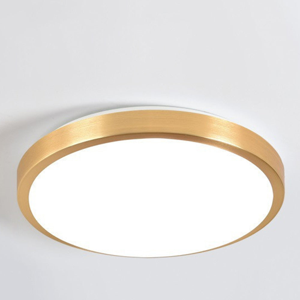 Gold Minimalist Aluminum Round LED Ceiling Lights For Living Room