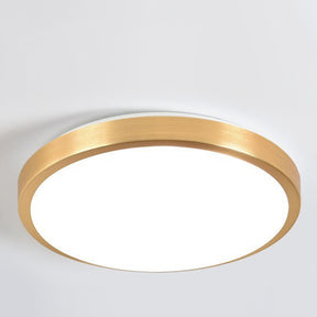 Gold Minimalist Aluminum Round LED Ceiling Lights For Living Room