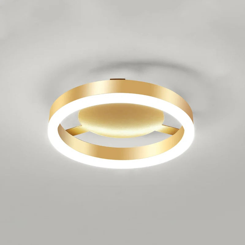 Gold Modern LED Flush Mount Ceiling Lights For Hallway