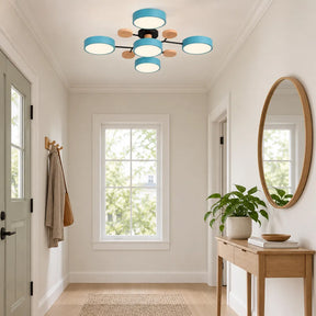 Nordic Wood Flush Mount Ceiling Light for Bedroom