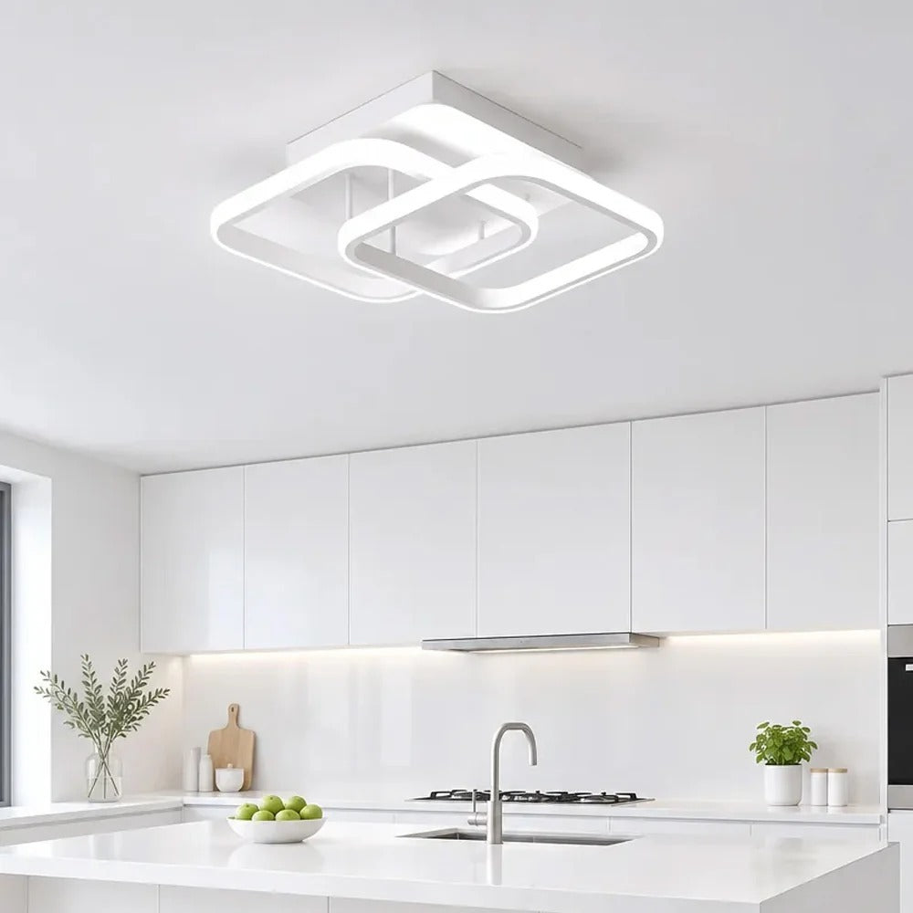 Nova Art Deco White LED Ceiling Lights