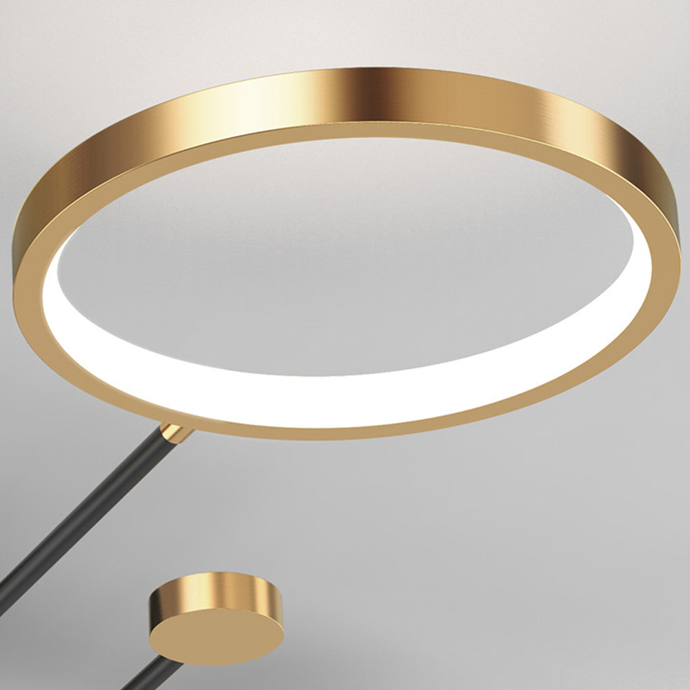 Circles Creative LED Gold Living Room Ceiling Light