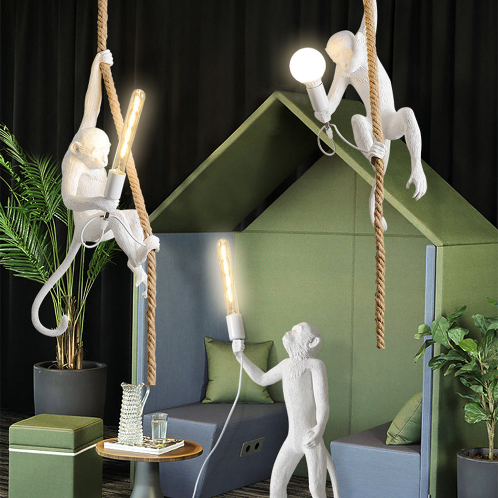 Vintage Resin Monkey Pendant Lights