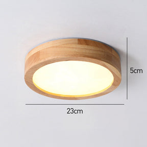 Retro Wood LED Ceiling Light For Living Room