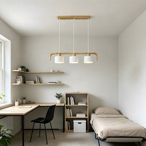 Modern Iron Wooden Pendant Lights for Kitchen Island Dining Room