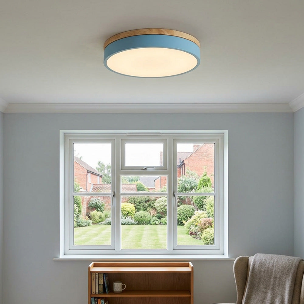 Aria Wood Flush Mount Ceiling Lamp