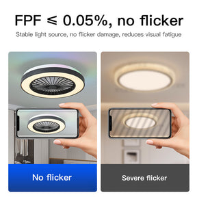 Modern LED 6-Speed Adjustable Ceiling Fan Light, Dimmable