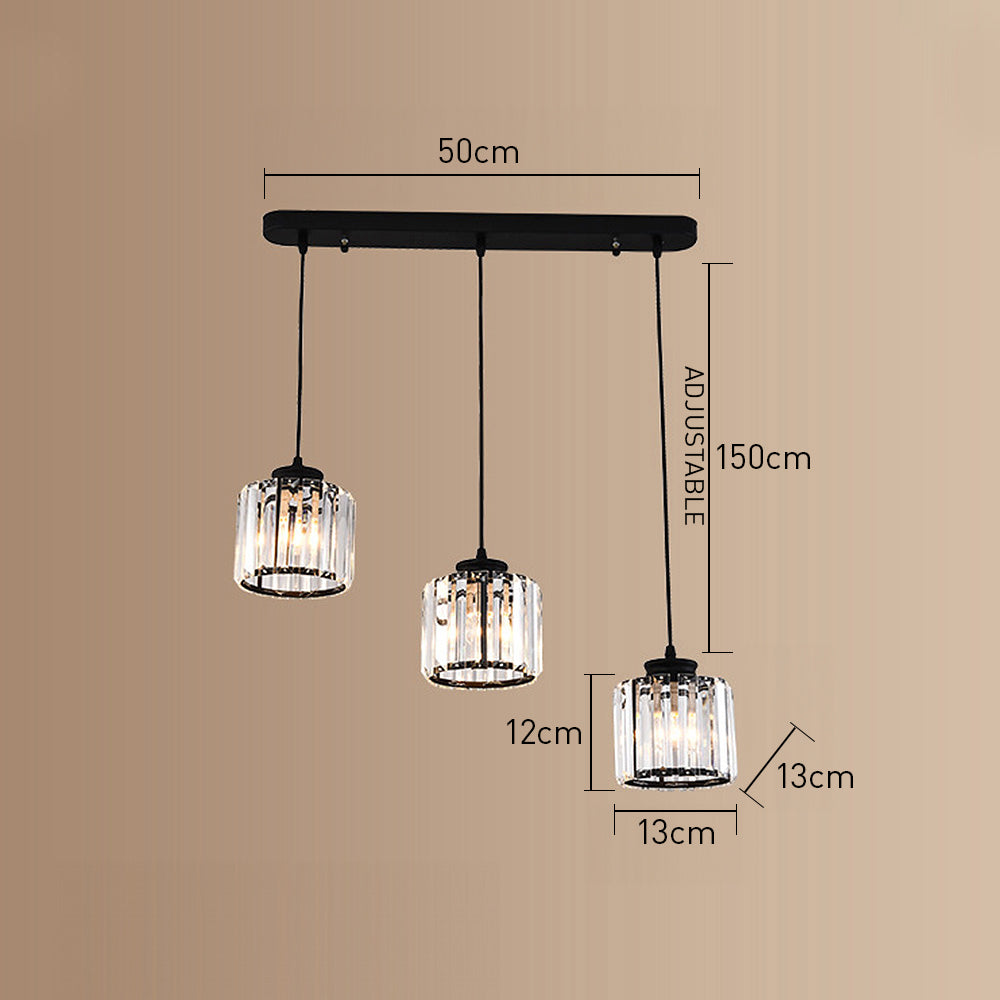 Simple Multi-Head Designer Crystal Kitchen Island Lamps