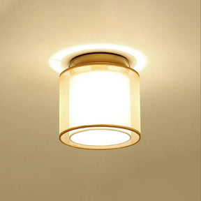 Retro Fabric Living Room Flush Mount Ceiling Lights