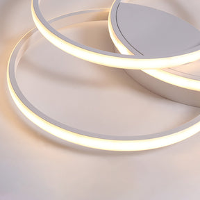 Modern Minimalist White Circle Iron LED Ceiling Lights For Living Room