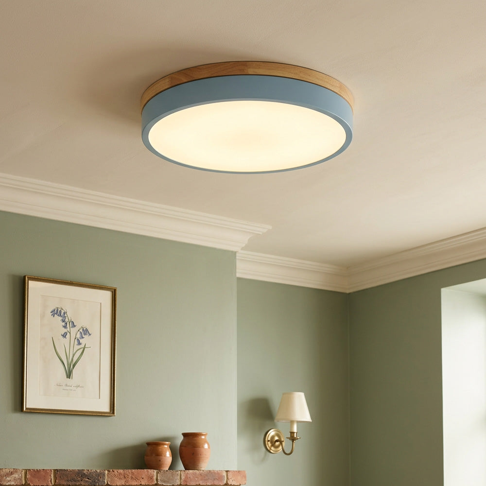 Aria Wood Flush Mount Ceiling Lamp
