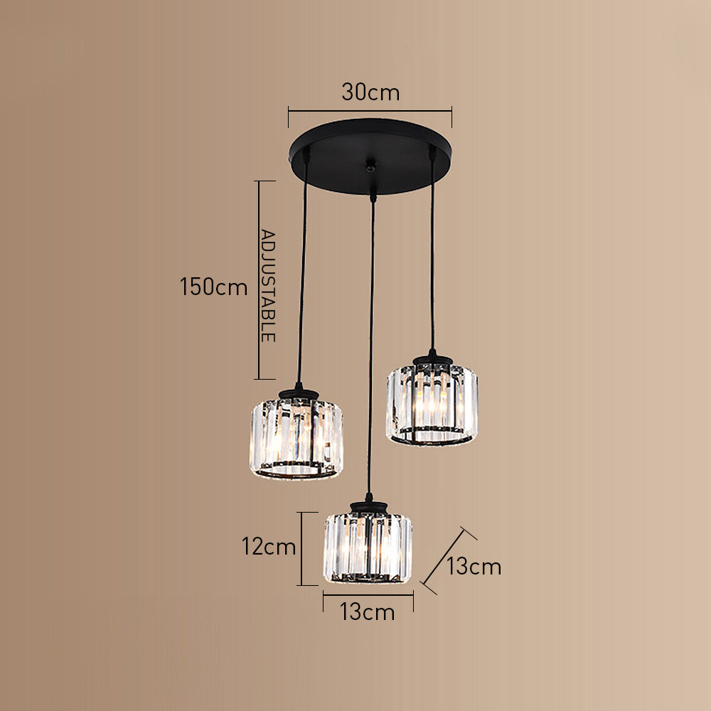 Simple Multi-Head Designer Crystal Kitchen Island Lamps