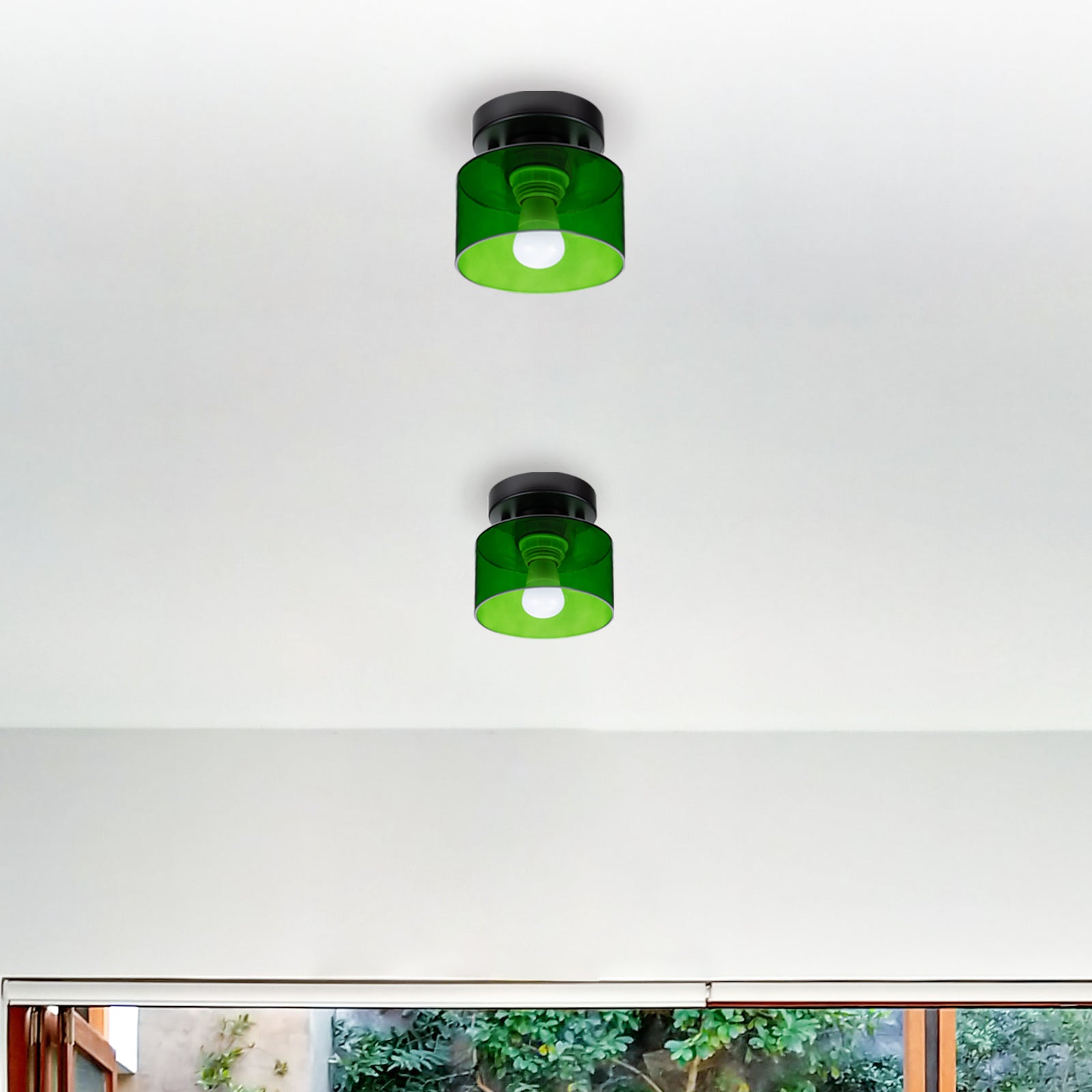 Bauhaus Small Glass Ceiling Light