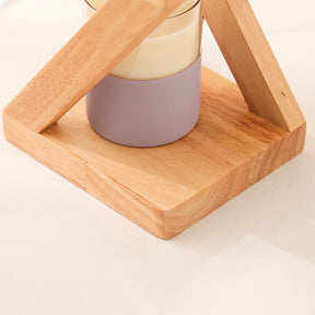 Contemporary Wood Bedroom Square Mini Warming Candle Lamp