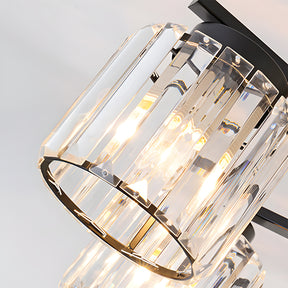 Art Deco Semi Flush Mount Black Ceiling Light