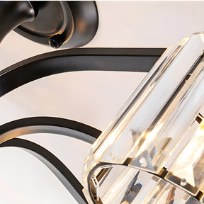 Art Deco Semi Flush Mount Black Ceiling Light