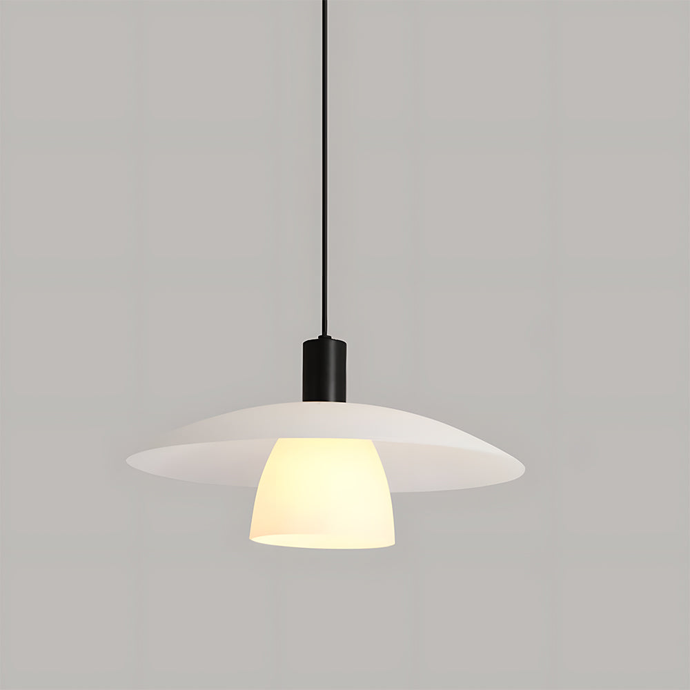 Minimalist White Glass Pendant Lights For Living Room