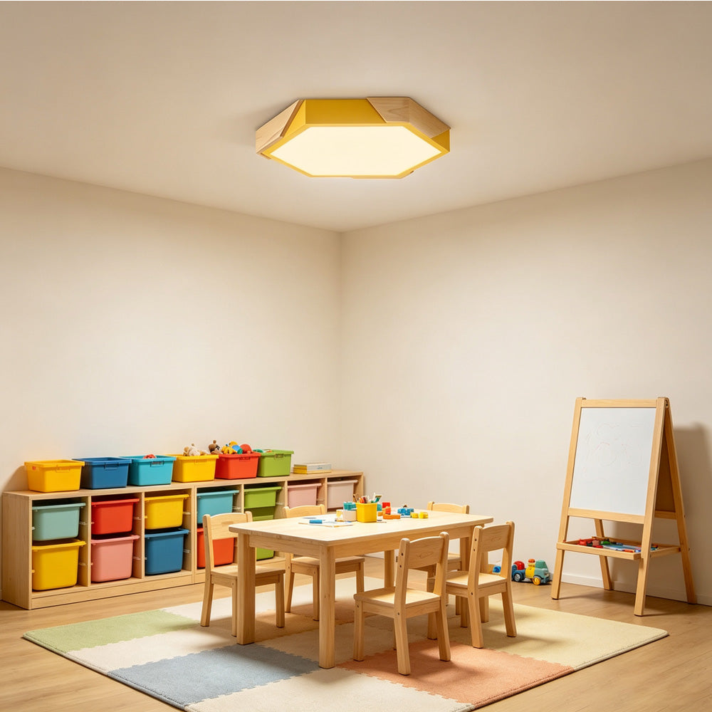 Modern Flush Mount Hexagonal LED Ceiling Lights for Hallway