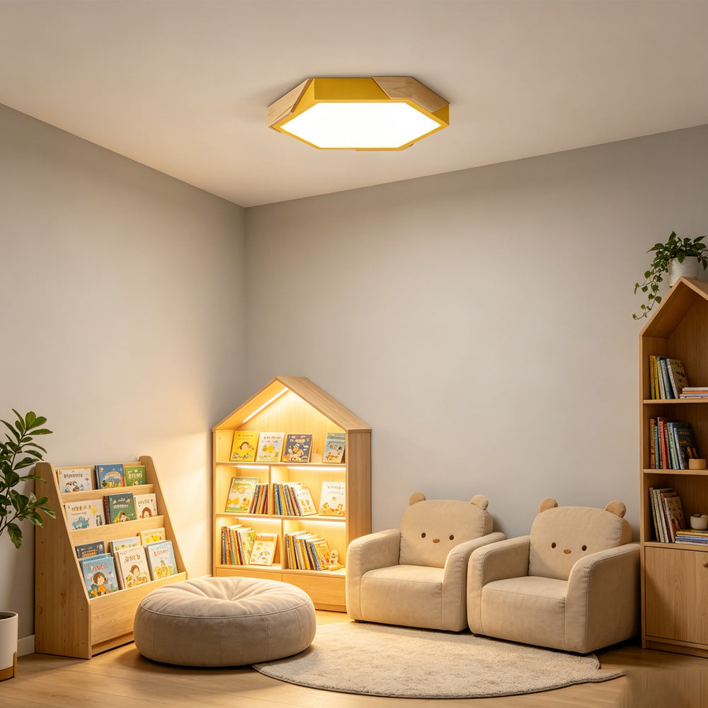 Modern Flush Mount Hexagonal LED Ceiling Lights for Hallway