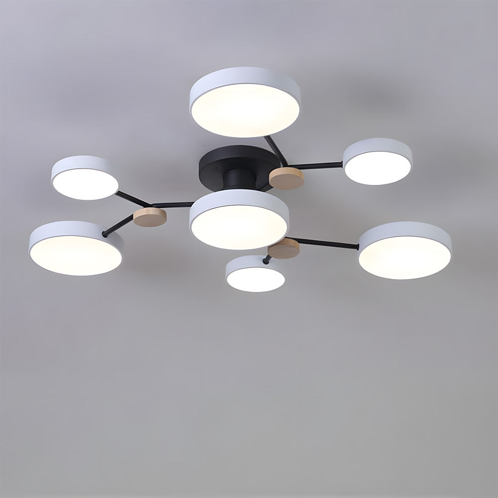 Modern Semi Flush LED Ceiling Lights for Bedroom Living Room