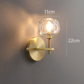 Modern Gold Crystal LED Wall Lights For Living Room