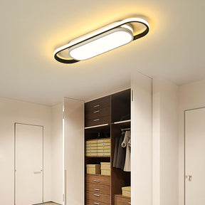 Black Simple Corridor Long LED Low Ceiling Lights