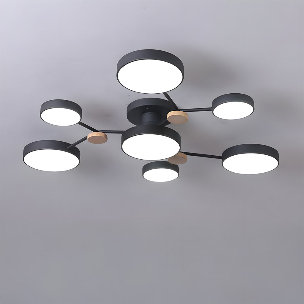 Modern Semi Flush LED Ceiling Lights for Bedroom Living Room