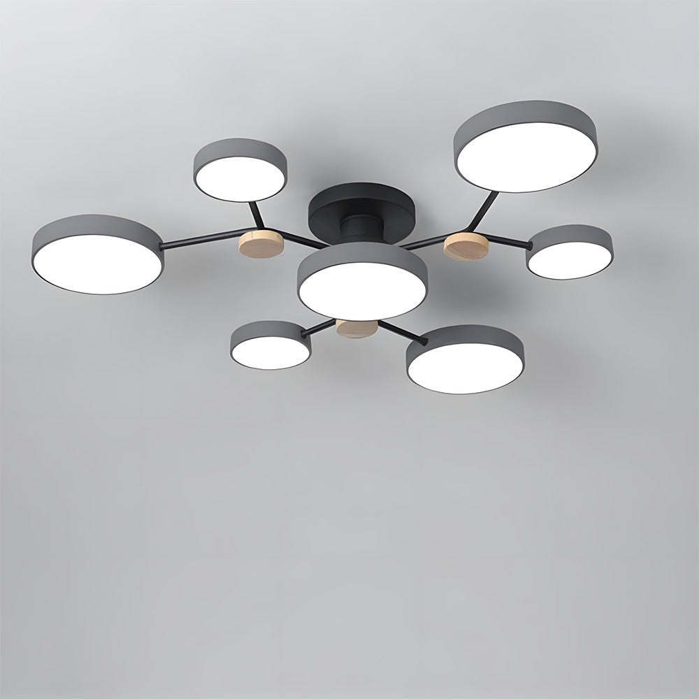 Modern Semi Flush LED Ceiling Lights for Bedroom Living Room