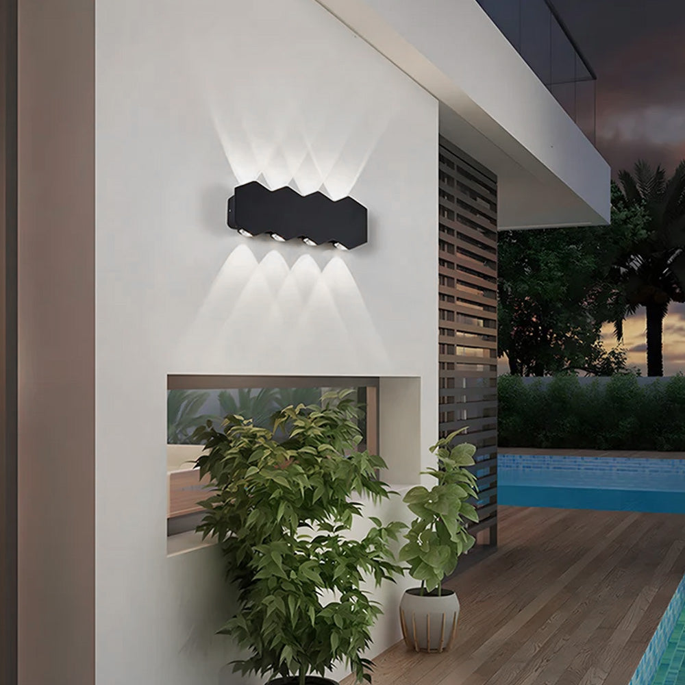 Modern Shield Shape Aluminium LED Outdoor Wall Lights for Yard Patio