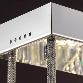 Modern Luxury Stainless Steel K9 Crystal Round Ceiling Lights for Living Room