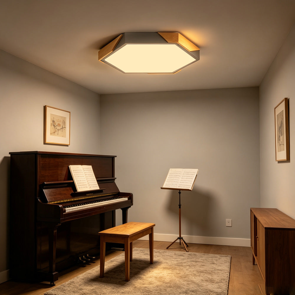 Modern Flush Mount Hexagonal LED Ceiling Lights for Hallway