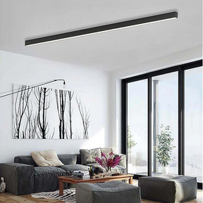 Contemporary Minimalist Long Strip LED Ceiling Lamp For Living Room