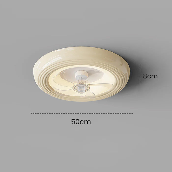 Macaron Simple Bedroom Ceiling Fan With Light