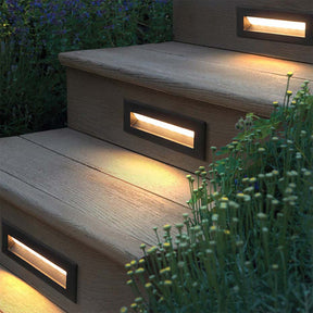 Outdoor Sensor Black Step Lights